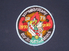 SR-7B 2010 100th BSA Anniversary pocket patch-the carolina trader