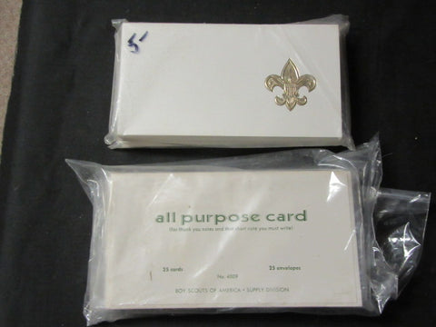 Boy Scout All Purpose Cards, 25 Cards and 24 Envelopes