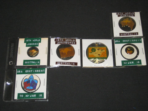 1987-88 World Jamboree Lot of 6 Hat Pins