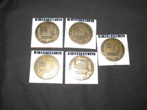 BSA US Bicentennial 1973-77 Set of 5 Coins