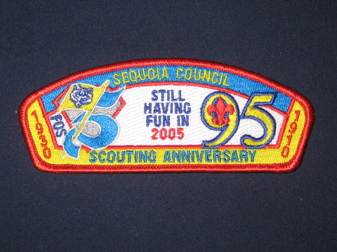 Sequoia Council SA42 FOS 95th Scouting Anniversary CSP