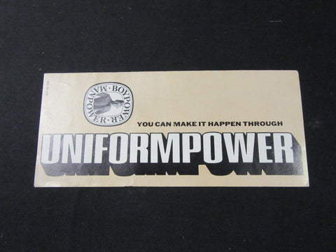 You Can Make it Happen Through Uniformpower Brochure 1972