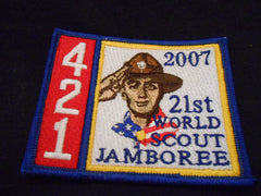 2007 World Jamboree Troop 421 US Contigent Patch