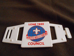 The Lone Tree Council neckerchief slide - the carolina trader