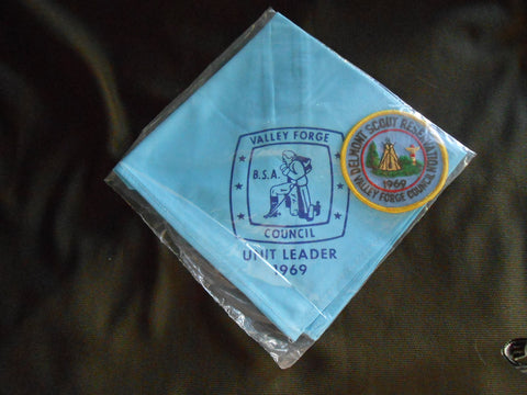 Valley Forge Coun 1969 Unit Leader Neckerchief & Patch