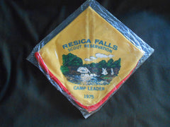 Resica Falls Scout Reservation 1975 Camp Leader Neckerchief - the carolina trader