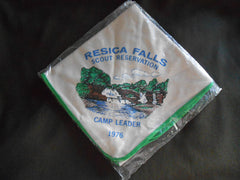 Resica Falls Scout Reservtion 1976 Camp Leader Neckerchief - the carolina trader