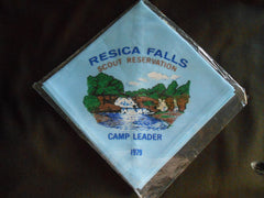 Resica Falls Scout Reservation 1979 Camp Leader Neckerchief - the carolina trader