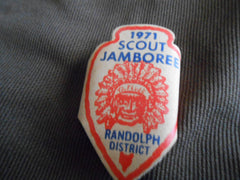 1971 Scout Jamboree, Randolph District neckerchief slides - the carolina trader