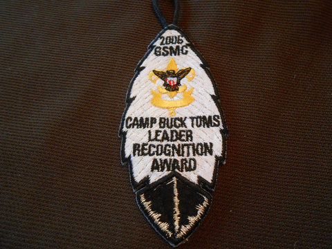 Camp Buck Toms Leader Recognition Award 2006