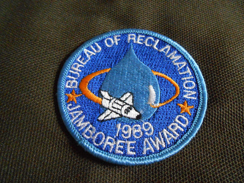 1989 National Jamboree Bureau of Reclamation Jamboree Award Patch