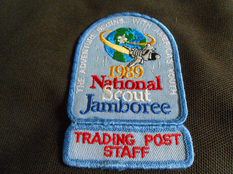 1989 National Jamboree Pocket Patch with tradering post staff segment