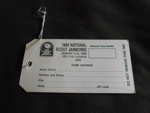 1989 national jamboree Wilcox subcamp #59 trading post luggage tag