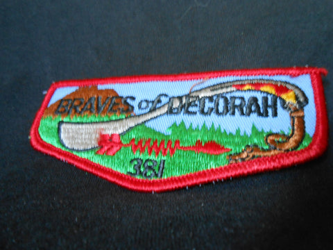Braves of Decorah lodge 381, f2e flap