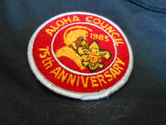 Aloha Council 1985 75th Anniversary Pocket Patch