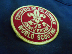 Footsteps of the Founder, 75th Anniv World Scouting Pocket Patch