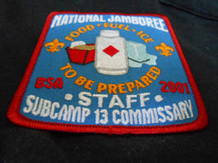 2001 National Jamboree Subcamp 13 Commissary Staff Pocket Patch