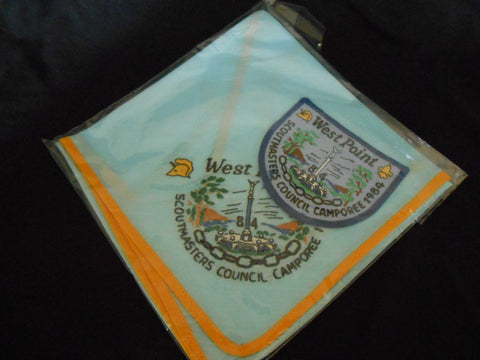 West Point Scoutmaster Council 1984 Camporee Neckerchief and Pocket Patch