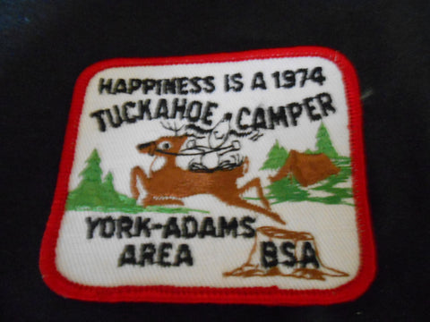 Camp Tuckahoe 1974 Happiness is a Tuckahoe Camper Pocket Patch