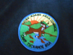 Camp Tuckahoe Pocket Patch, no date, lt blue bdr, deer jumping