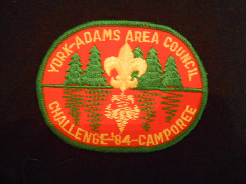 York-Adams Area Cnl Challenge '84 Camporee pocket patch