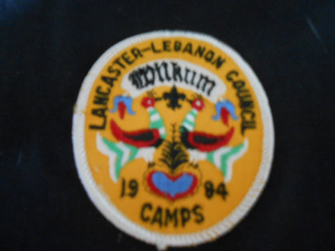 Lancaster-Lebanon Council 1984 Camps Patch