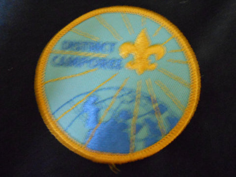 District Camporee, fdl over globe Pocket Patch
