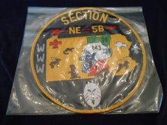 NE-5B round Blue Background Jacket Patch, lodges--30, 343, 11, 386, 18, 103