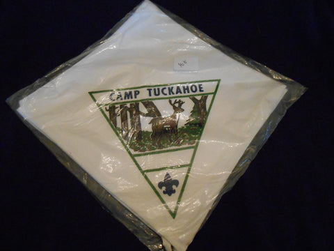 Camp Tuckahoe Neckerchief, white, large triangle, worn