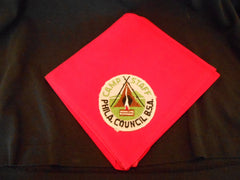 Camp Staff Philadelphia Council Patch on red Neckerchief