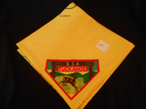Camp Tuckahoe Neckerchief yel with triangle design at point, mint