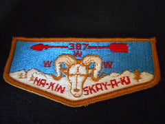 Ha-Kin-Skay-A-Ki 387 s1b Flap, excellent