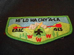 Hi'lo Ha Chy'A-La lodge 413, s3b flap