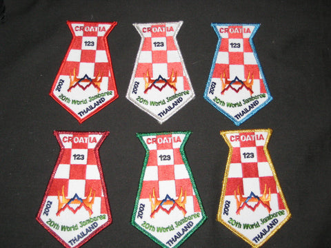 2003 World Jamboree Croatia set of 6 Patches