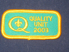 Quality Unit 2003 patch-the Carolina Trader