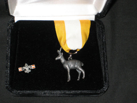 Silver Antelope Medal & Lapel Pin, not sterling