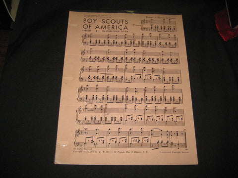 John Philip Sousa Boy Scouts of America March, 1916 Sheet Music, 1 sheet