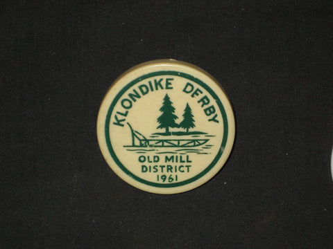 Old Mill District 1961 Klondike Derby Plastic Slide