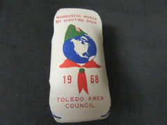 Toledo Area Council 1968 Wonderful World of Scouting Show Vinyl Neckerchief Slide