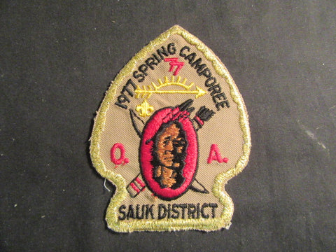 Sauk District 1977 Spring Camporee Patch, OA
