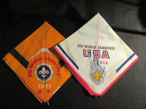1971 World Jamboree Neckerchief & US Contingent Neckerchief