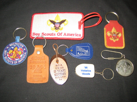 Keychains - National Issue Themes, lot of 8