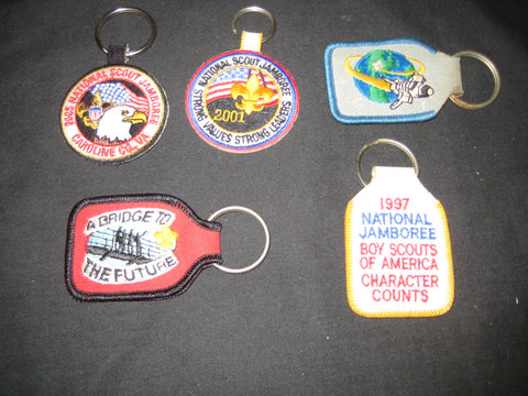 National Jamboree Lot of 5 Embroidered Keychains