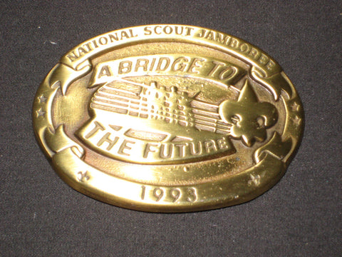1993 National Jamboree oval Brass Belt Buckle