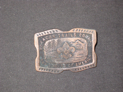 Pocacon Trails Council Metal Neckerchief Slide