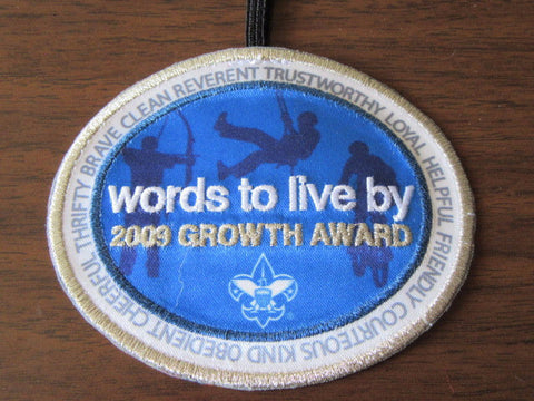 Words to Live By, BSA 2009 Growth Award Patch