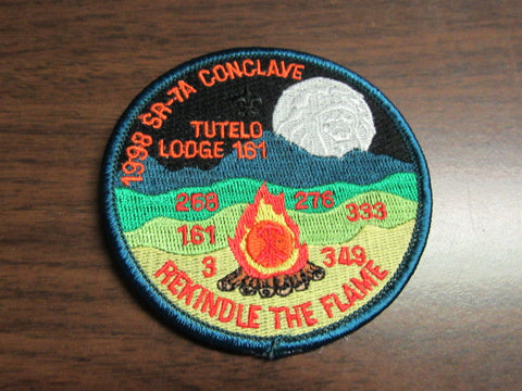 SR-7A 1998 Conclave Pocket Patch, blue border without loop