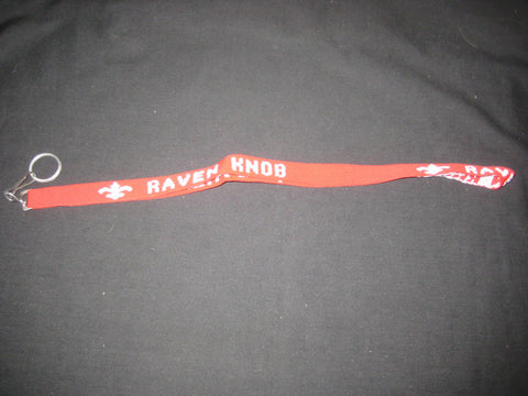 Camp Raven Knob Red & White Lanyard