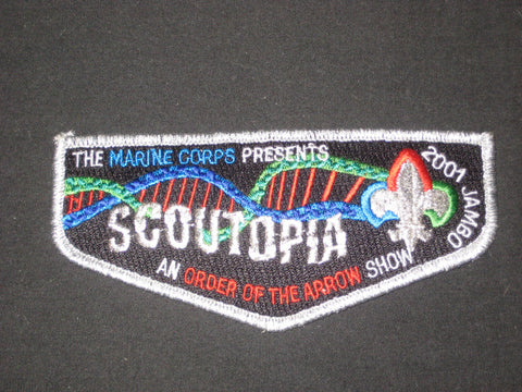 2001 National Jamboree Marine Corps OA Scoutopia Flap