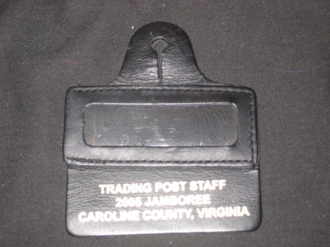 2005 National Jamboree Trading Post Staff Leather Name Tag
